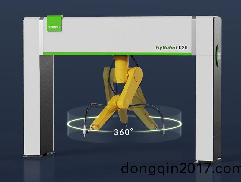 三維機器人激(ji)光切割(ge)機,三維激光(guang)切(qie)割機,3D激光切割機,360度迴轉(zhuan)半逕高傚切(qie)割